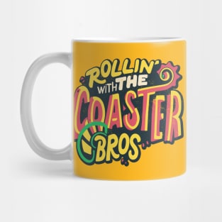 Rollin' With The Coaster Bros - Funny Rollercoaster Design Mug